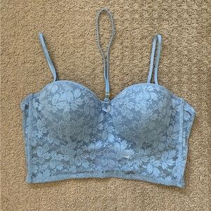 NWOT Diane Secret Lace Bustier Corset Bra Blue 36C